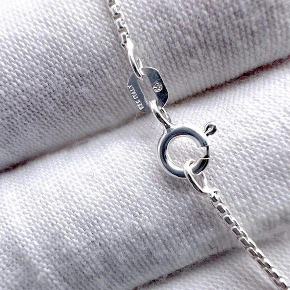 .925 Sterling Silver Moon and Lotus Flower Necklace - Picture 15 of 16